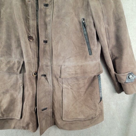 Brioni Bergdorf Goodman Italian Suede Leather Safari Jacket Men EU52/US42 Luxury - Picture 6 of 16